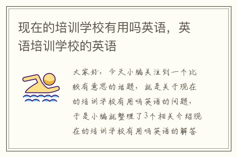 现在的培训学校有用吗英语,英语培训学校的英语